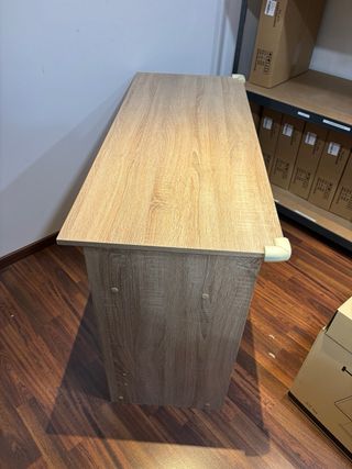 Escritorio madera 3 cajones blanco