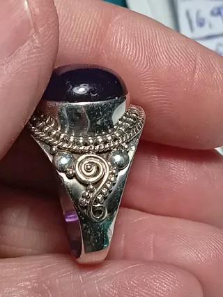Anillo Plata Ley Amatista Morada