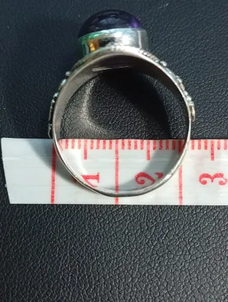 Anillo Plata Ley Amatista Morada