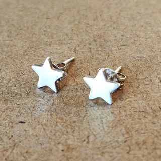 PENDIENTE DE PLATA DE LEY 925 ESTRELLA A ESTRENAR