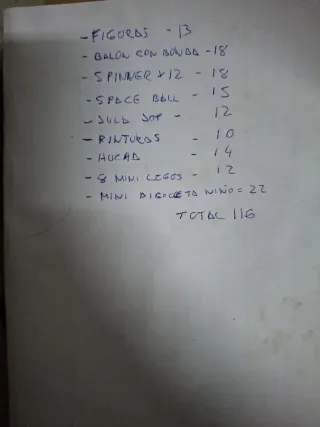 Conjunto de juguetes.