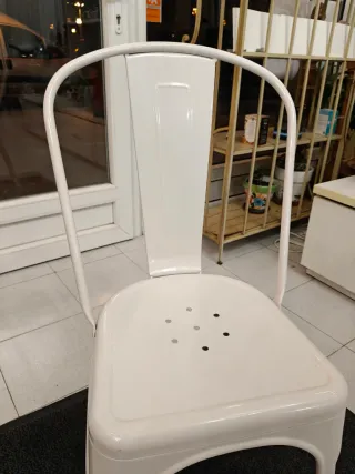 2 Sillas de Jardín Metálicas Blancas