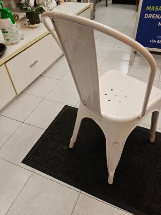 2 Sillas de Jardín Metálicas Blancas