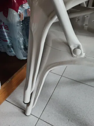 2 Sillas de Jardín Metálicas Blancas