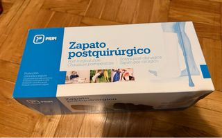 Zapato postquirúrgico tacón invertido.