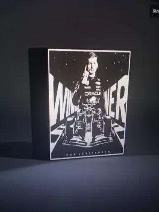 Cuadro Luminoso Max Verstappen Red Bull F1