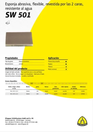 ✅ KLINGSPOR Lija - Esponja abrasiva ❗100 Unidades❗