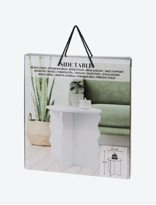 Mesa auxiliar redonda negra, blanca o verde nueva