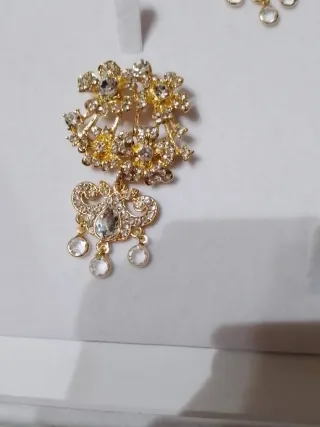 Aderezo Fallera Oro y Rosa