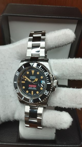 Reloj Seiko Mod Scubamaster Negro Naranja