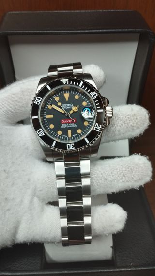 Reloj Seiko Mod Scubamaster Negro Naranja