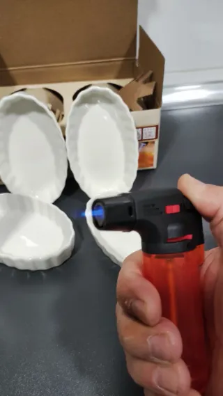 Set Soplete Cocina Nola + 4 Cuencos Cerámica