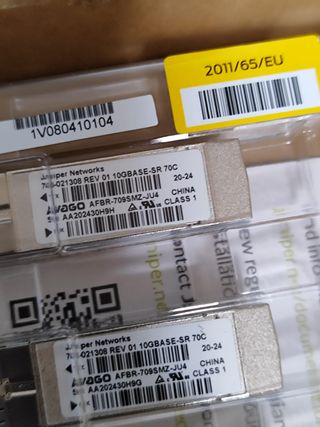 Juniper JNP-10G-SR SFP+ – Lote 34 módulos