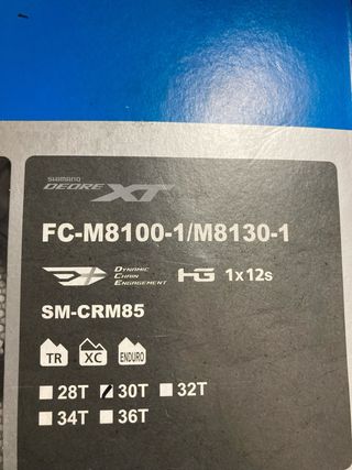 Platos Shimano XT FCM8100/FCM8130 1x12v 30