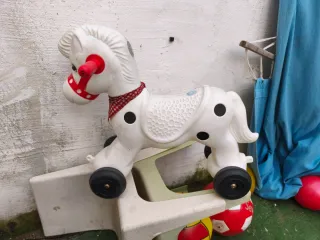 Correpasillos Caballo Blanco Ruedas Negras