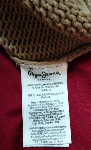 Suéter Pepe Jeans Beige Mujer
