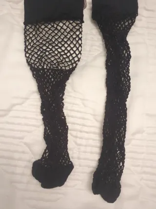 Lote 2 pares medias rejilla para niña - Mantilla