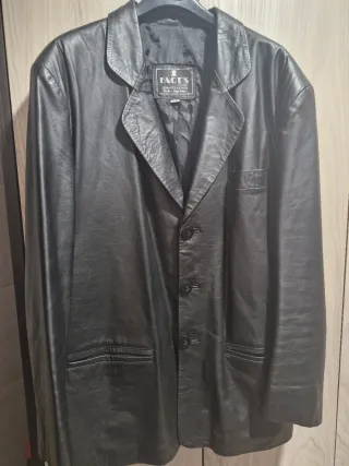 Chaqueta de cuero FACT'S Negra