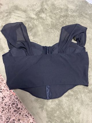 Top Corset SHEIN Negro