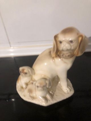 Figura vintage perros cerámica