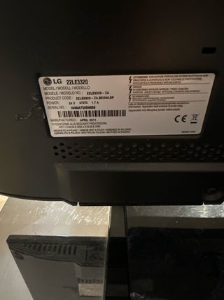 Televisión LG Negra