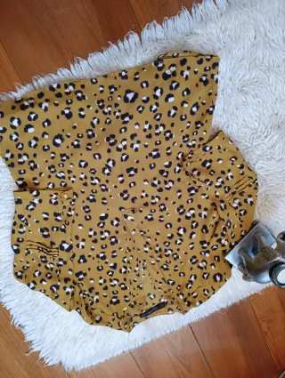Blusa Zara Basic Estampado Animal print