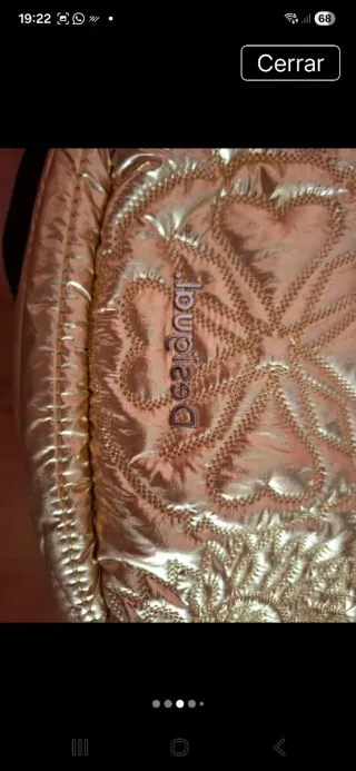 Mochila Desigual dorada