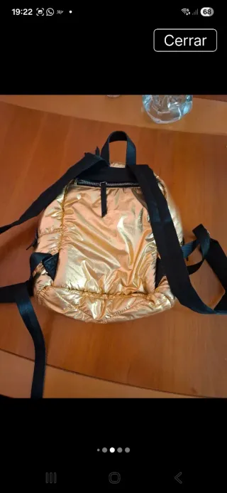 Mochila Desigual dorada