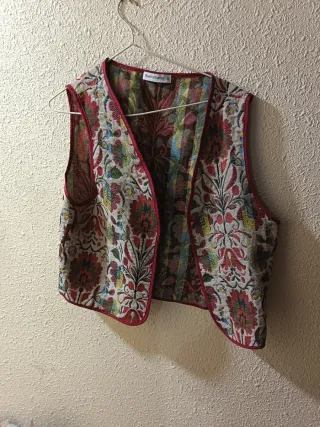 Chaleco  flores XL