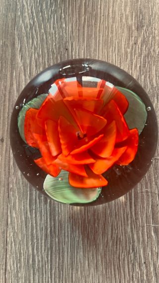 Bolas de cristal con flores