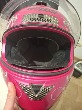 Casco Moto Nolan Rosa