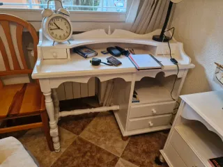 Mesa Escritorio blanco madera maciza