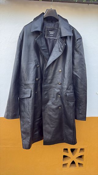 Chaquetón de cuero negro Infinity Mens