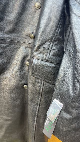 Chaquetón de cuero negro Infinity Mens