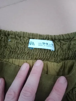 Falda niña Zara verde
