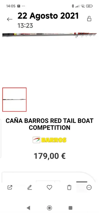 Caña de Pesca Barros Gold Tail Competición