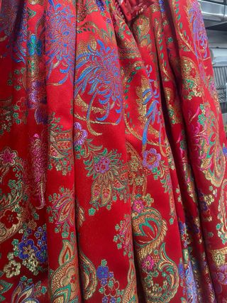 Traje de Fallera Adulta Dorado y Rojo