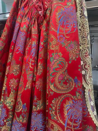 Traje de Fallera Adulta Dorado y Rojo