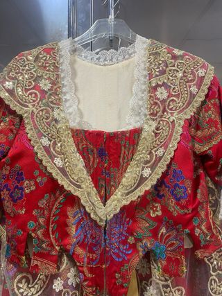 Traje de Fallera Adulta Dorado y Rojo