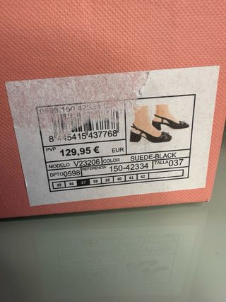 NUEVOS Zapatos Alma en Pena Tacones Negro Ante 37