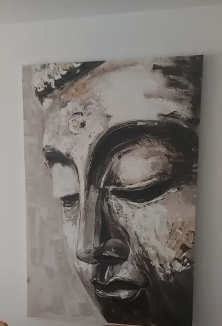 Cuadro Buda Beige y Gris