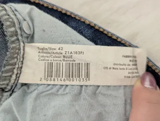 Jeans donna vita alta M animalier gioiello pushup