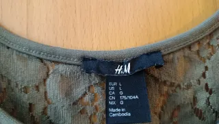 Vestido H&M verde oliva talla L