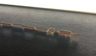 Pulsera de eslabones paperclip bañada oro 18K