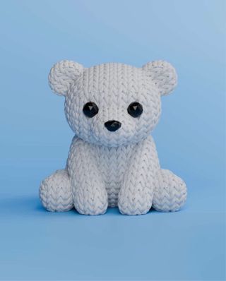 Pupazzo Orsetto Bianco Stampato 3D