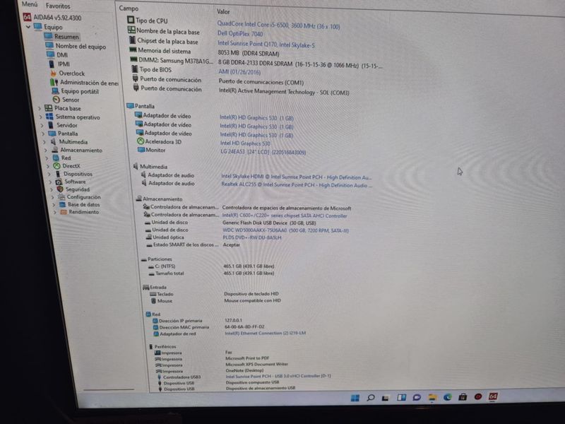 Ordenador Dell Optiplex 7040 i5 Completo afbeelding 7