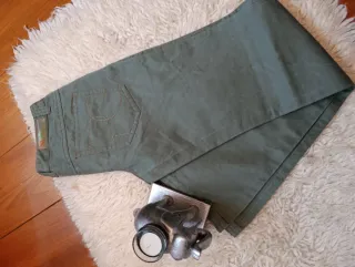 Pantalón verde con bordado paisley