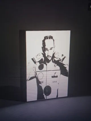 Cuadro Luminoso Lewis Hamilton