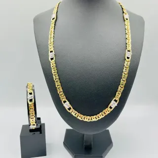 Pulsera Cartier Medusa Greca Bicolor 8MM 18K