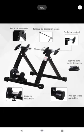 Rodillo magnético para bicicleta entrenamiento